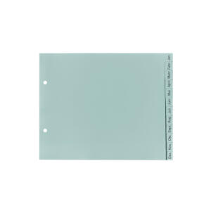 PP Register, grau, für DIN A4 22,5 x 21,0cm Jan.-Dez.