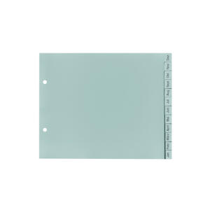 PP Register, grau, für DIN A4, 22,5 x 21,0cm Dez.-Jan.