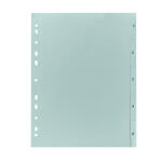 PP Register, grau, für DIN A4 22,5 x 29,7cm Druck 1 - 5