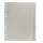 PP Register, grau, für DIN A4 24,5x29,7cm (Überbreit) Druck 1-12