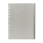 PP Register, grau, für DIN A4 22,5 x 29,7cm Druck 1...