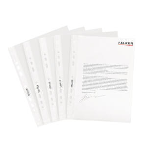 Prospekthüllen, A5, PP, Standard, genarbt, oben offen, 10er Beutel,