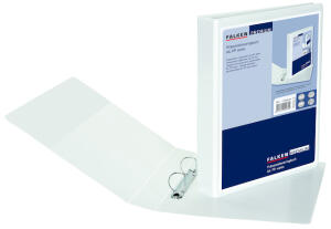 Präsentationsringbuch A4 weiß 2-Ring D-Mechanik 16 mm 3 Taschen