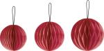 Waben-Kugel-Set, rot Papier, 120 g/m²