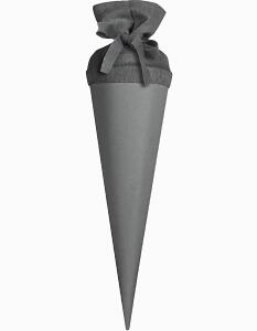 Goldbuch Bastelschultüte 35cm mit farbigem Filzverschluss steingrau