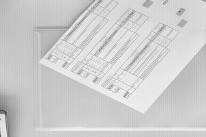 FSY Doppel-Sichttasche A5, 2 Fächer, Klappe, transp. Klar, 1 Stück