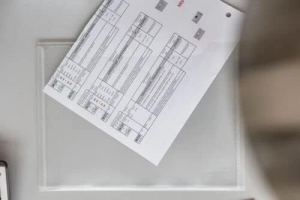FSY Doppel-Sichttasche A5, 2 Fächer, Klappe, transp. Klar, 1 Stück