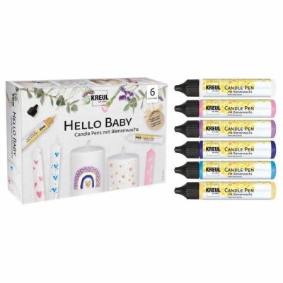 KREUL Candle Pen 6er Set Hello Baby