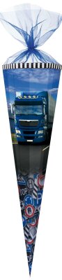Nestler Schultüte Organza 85 cm 6-eckig Trucks on the Road