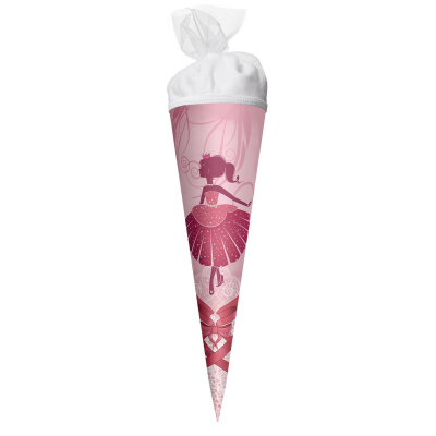 Roth Schultüte 22cm Ballerina rund Tüllverschluss