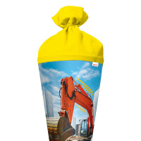 Roth Schultüte 70cm Achtung Bagger Folie rund...