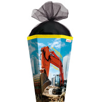 Roth Schultüte 85cm Achtung Bagger Folie eckig...