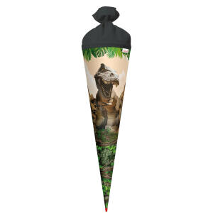 Roth Schultüte 70cm Tyrannosaurus rund Filzverschluss Rot(h)-Spitze