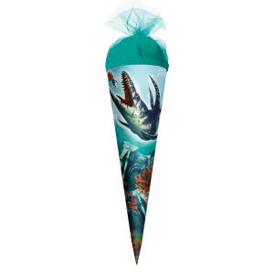 Roth Schultüte 22cm Dino Mosasaurus rund Tüllverschluss