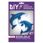 Roth Bügelbild Stickerei, Delfine, 14,5cmx16,5cm