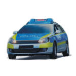Roth Bügelbild Stickerei mit Druck, Polizei, 12x18,5cm