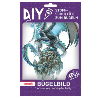 Roth Bügelbild Stickerei, Eisdrache, 13cmx20cm