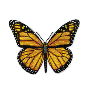Roth Bügelbild Stickerei mit Druck, Schmetterling, 12cmx16cm