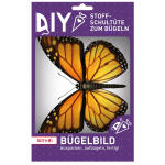 Roth Bügelbild Stickerei mit Druck, Schmetterling, 12cmx16cm