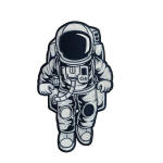 Roth Bügelbild Stickerei mit Druck, Astronaut, 11x18,5cm
