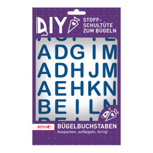 Roth Bügelbuchstaben im Set, Cool Colours, 15x21cm