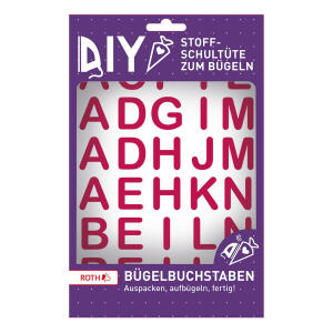 Roth Bügelbuchstaben im Set, Pretty Colours , 15x21cm