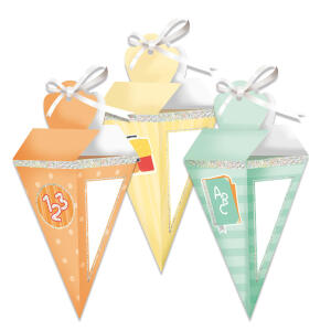 Roth 6 Geschenktüten, Glittereffekt