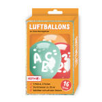 Roth 16 Stück Luftballons aus Naturkautschuk, 4 Farben 2 Motive