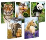 Roth Tierische Zeichenmappen A3, 15er Sortiment bestehend aus je 3x 45375, 45376, 45377, 45381, 45367