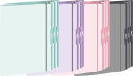 Roth Sammelmappen Pastell A4, 12er Sortiment bestehend aus je 3x 46324, 3x 46325, 3x 46326, 3x 46327