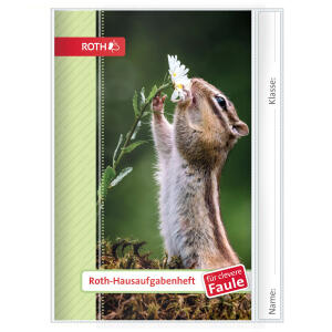 Roth Roth-Hausaufgabenhefte - Kids/Tiere für clevere Faule, Chipmunk Roth-Hausaufgabenheft - Kids und Tiere für clevere Faule, mit 8 Ersatzstundenplänen, Schutzumschlag, 1 Woche 2 Seiten, Format: A5, 104 Seiten, Prinzip für clevere Faule