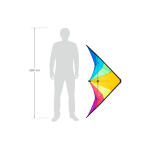 HQ Lenkdrachen Speed & Power Delta Hawk Neon-Rainbow