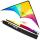 HQ Lenkdrachen Speed & Power Delta Hawk Neon-Rainbow