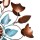 Kinetic Art Metal Wind Spinner: Copper Leaf Duett