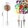 Kinetic Art Metal Wind Spinner: Rainbow Flower Duett