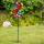Kinetic Art Metal Wind Spinner: Rainbow Flower Duett