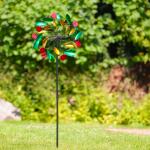 Kinetic Art Metal Wind Spinner: Paddle Wheel Duett