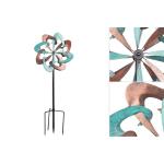 Kinetic Art Metal Wind Spinner: Copper Swirl Duett