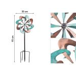 Kinetic Art Metal Wind Spinner: Copper Swirl Duett