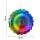 Kinetic Art Metal Hanging Wind Spinner: 3D Rainbow Fountain