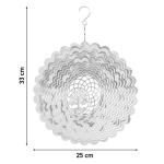 Kinetic Art Metal Hanging Wind Spinner: 3D Tree Of Life