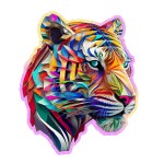 Wooden City Holz Puzzles Colorful Tiger