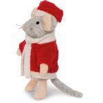 Sam & Julia Plüsch-Maus: Santa 12 cm Baumwolle & Polyester ab 18 Monate