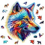 Wooden City Holz Puzzles Classy Wolf