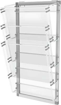 Pantaplast Wand-Prospekthalter A4  starkes hochtransparentes Plastik