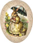 Nestler Papp-Osterei 18 cm Familie Hase 3Mot o. Motivwahl
