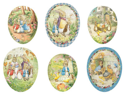 Nestler Papp-Osterei 18 cm Beatrix Potter 6Mot o. Motivwahl