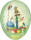 Nestler Papp-Osterei 9 cm Vintage II. 3Mot o. Motivwahl