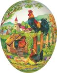Nestler Papp-Osterei 35 cm Hahn auf Zaun o. Motivwahl
