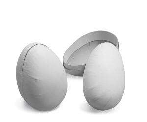 Nestler Papp-Osterei 11 cm Bastel-Osterei weiß
